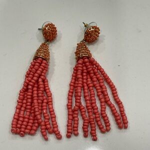 NEW CORAL BEADED SUGARFIX DANGLE EARRINGS BAUBLE BAR